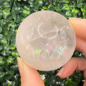 Incredible Rainbow Clear Quartz Sphere w/ Golden Healer